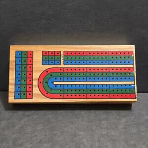 Wood Cribbage 3-Track Board